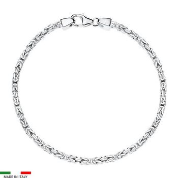Pulsera bizantina para hombre de plata 925, 2,5 mm