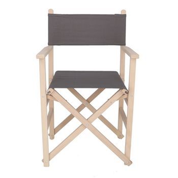 Sillon Director Sunset Sin Barniz Lona Gris