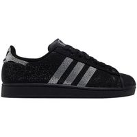 adidas deportivas moda superstar ii rhinestone black silver womens para mujer