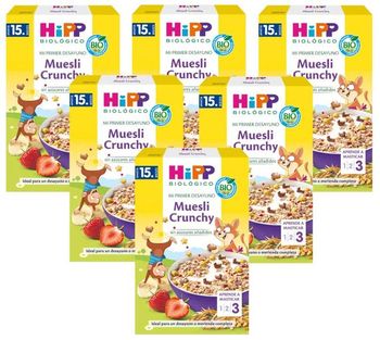 HiPP Biológico Mi Primer Desayuno Muesli Crunchy +15m 6x200 gr