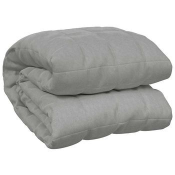 Manta Con Peso Tela Gris 200x200 Cm 13 Kg Vidaxl