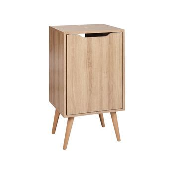 Mueble Para Lavabo 45 X 80 Cm Almacenaje De Baño Con Estantes Mdp Marrón Claro Junin