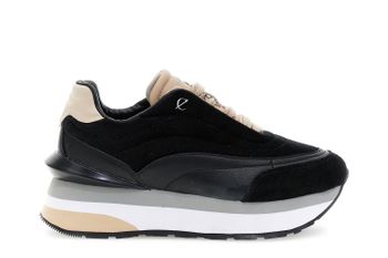 zapatillas de running de terciopelo y piel black 38