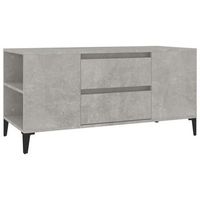mueble de tv madera contrachapada gris hormigon 102x445x50 cm vidaxl