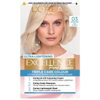 loreal paris excellence creme permanent hair dye various shades - 03 ultra-light ash blonde
