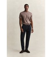 gant para hombre 1000020 jaans slim fit lavados azul oscuro 3234 casual algodon denim marino