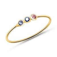 anillo de mujer de oro de 9 quilates con piedras de circonita