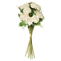 ramo de flores artificiales arreglo floral preparado rosas hechas a mano 55 cm blanco lapas