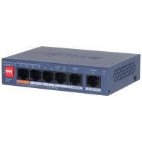 switch gestionado dahua cs4006-4gt-60-v2 6 puertos gigabit 4 poe l2 montaje pared