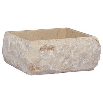 Lavabo Crema Mármol 30x30x13 Cm Vidaxl
