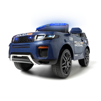 coche de policia ataa pro 12v azul - coche electrico infantil para ninos bateria 12v con mando control remoto