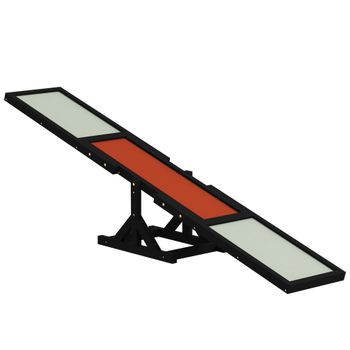 PawHut Agility Sport para Perro Balanza Equipo de Entrenamiento para Perros Madera Pino Preaceitada Fieltro Asfáltico Antideslizante Gris Negro