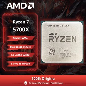 Procesador de Escritorio AMD Ryzen 7 5700X, 8 Núcleos/16 Hilos, 4.6GHz, 32MB de Caché, AM4, Sin Enfriador Incluido