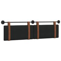 cabecera colgante liso negro 190 x 55 x 5 cm pu antiguo