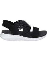 sandalias para mujer skechers ultra flex neon star 32495-blk negro 39