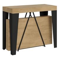 consola extensible 90x40196 cm algo small roble natural estructura antracita