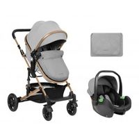 carrito de bebekikkaboo3 en 1 asiento transf amaia gris claro