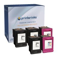 compatible multipack hp officejet 4650 all-in-one printer ink cartridges 5 pack -f6u68ae