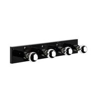 lampara de pared mirro-12240 negro metal vidrio 10x10x60