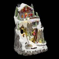 escalador musical papa noel iluminado 17 leds
