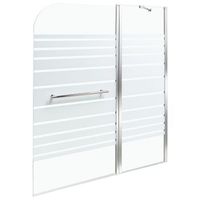 mampara de bano minimalista con puerta de vidrio templado plateado 140 x 120 cm tuapi