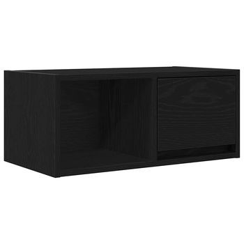 Mueble Tv | Mueble De Salón | Mesa De Tv Madera De Ingeniería Roble Negro 60x31x25,5 Cm