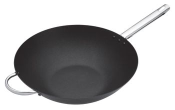 Wok 35,5cm en acero al carbono negro