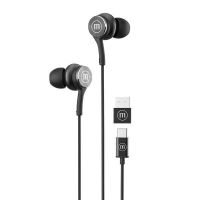 auriculares maxell xc1 con cable usb-cusb-a para llamadas y musica con microfono integrado negros