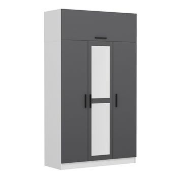Armario Minar 3-235 Antracita Blanco 135x235x52 Cm