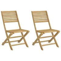 pack 2 uds sillas de jardin  silla de exterior  sillon plegables madera acacia 485x615x87 cm