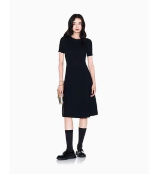 A|X Armani Exchange para mujer. XW001885AF10352UC001 Vestido Silueta negro (M), Casual, Clásico, Viscosa, Manga corta