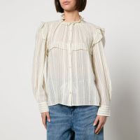 marant etoile idety semi-sheer cotton-seersucker shirt - fr 36uk 8