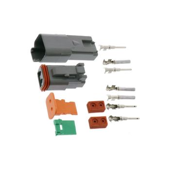 Conector de cable eléctrico carcasa Deutsch 2 pines kit gris