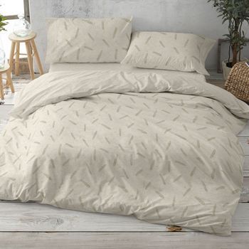 Juego Funda Nórdica 50% Algodón Botánico Cama De 200 Cm Color Verde Burrito Blanco