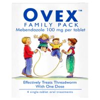 ovex family pack threadworm treatment - 4 tablets