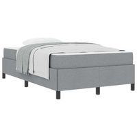 cama matrimonial  cama para adulto  cama tipo box spring gris claro 120 x 190 cm tela