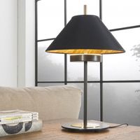 lampara de mesa led rila negrooro 15w