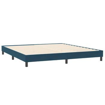 Estructura De Cama Sin Colchón Terciopelo Azul Oscuro 200x210cm Vidaxl