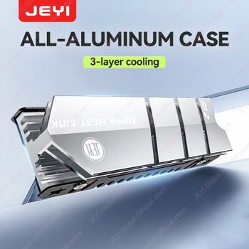 Disipador de Calor JEYI M.2 2280 NVME/SATA/NGFF para SSD, Disipador de Calor NVME de Aluminio, Conductividad Térmica, Refrigeración con Oblea de Silicio