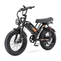 bicicleta electrica pure unicorn u5 de 20 1000 w 192 ah estilo moto negra