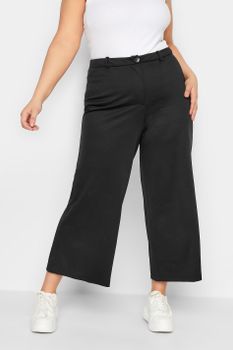 Yours Pantalón Negro Ancho, Mujer Curvy Y Tallas Grandes, Yours
