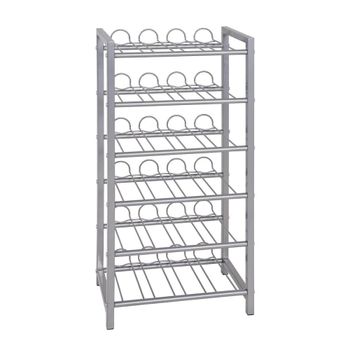 Botellero de metal - h72 cm - gris