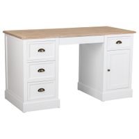 mesa escritorio de madera blanco 140x60x785