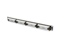 patch panel lanberg cat6 utp 24 puertos 1u cat6 utp 19 rack negro