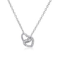 cadena de plata 925 corazones circonita