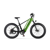bicicleta electrica cyrusher zenith fat tire de 26 sensor de par autonomia de 90 km verde