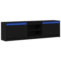 unidades de tv 2 uds negro madera de ingenieria vidaxl