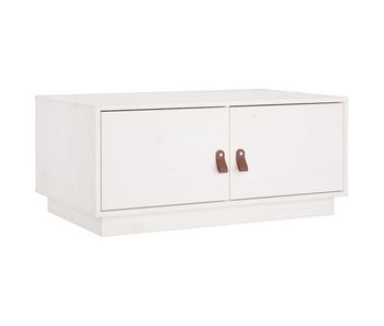 Mesa de café - mesa de centro de madera maciza de pino blanco 80x50x35 cm