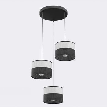 Lámpara colgante lomis ii gris (3 luces)