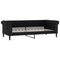 sofa cama sin colchon cuero sintetico negro 80x200 cm vidaxl